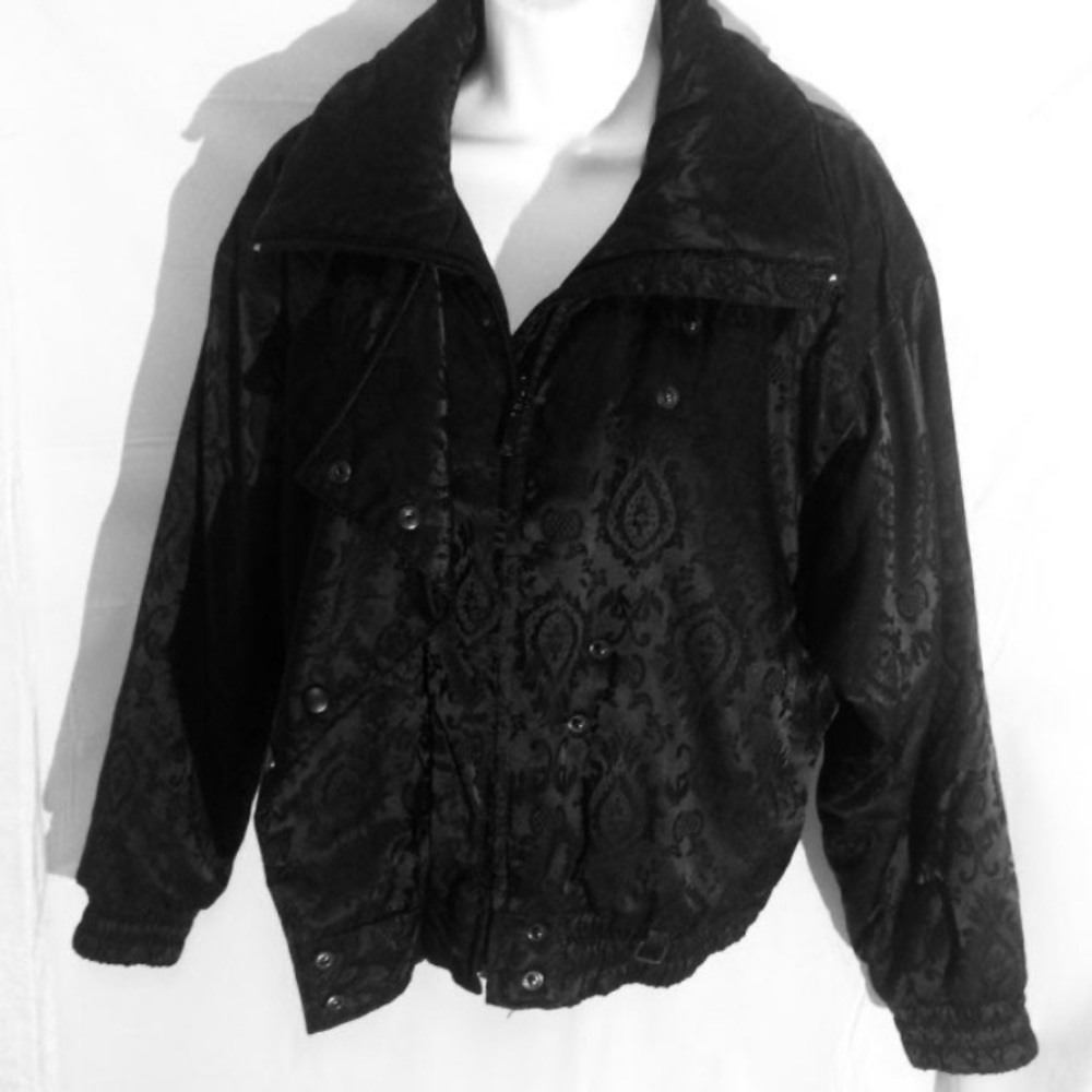 Black Patterned Jacket - image 2